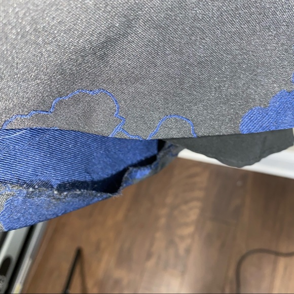 Halston Heritage Black sleeveless Dress Blue Print size 2 fit and flare - Picture 5 of 8